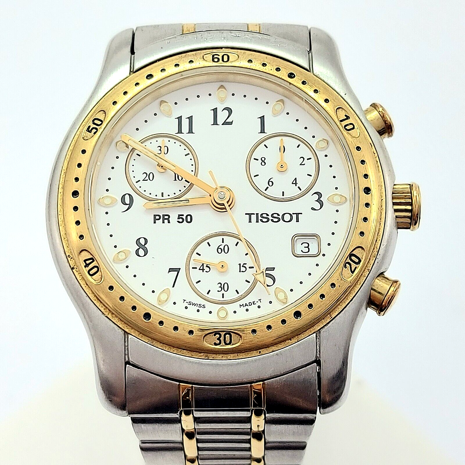 Men's Vintage Tissot Two-Toned Chronograph Swiss Watch