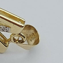 Load image into Gallery viewer, Ladies Pendant 9ct (375, 9K) Yellow Gold &#39;M&#39; Diamond Chip Pendant
