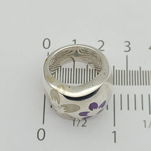 Load image into Gallery viewer, Unisex Ring Silver (925) Thick Band Flower Dress Ring
