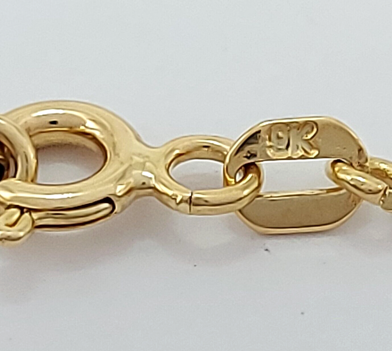 Ladies Yellow Gold 9ct (375,9K) Unique Diamante Flower Chain Necklace
