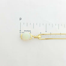 Load image into Gallery viewer, Ladies Necklace 14ct (585, 14K) Yellow Gold Natural Opal &amp; Diamond Chip Pendant
