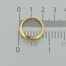 Load image into Gallery viewer, Ladies Ring 9ct (375, 9K) Yellow Gold V Shape Curve Diamond (35pts) Ring
