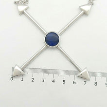 Load image into Gallery viewer, Ladies Necklace Sterling Silver 925 Curb Chain with Opal Arrow Pendant Necklace
