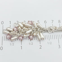 Load image into Gallery viewer, MHJ Ladies Necklace Sterling Silver(925) Circle Link &amp; Droplets Pendant Necklace
