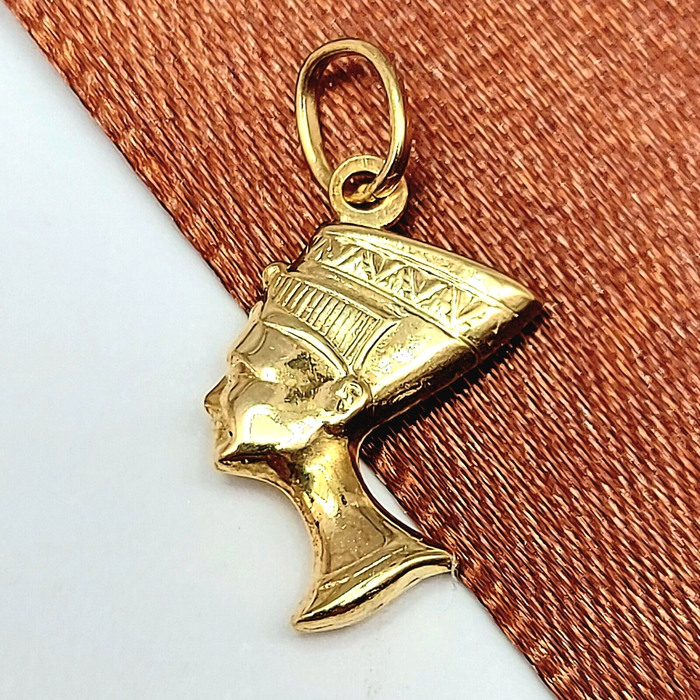 Ladies Yellow Gold 9ct (375, 9K) High Quality Pharaoh Side Profile Pendant