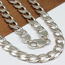 Load image into Gallery viewer, Unisex Sterling Silver (925) Solid High Quality Curb Chain Necklace
