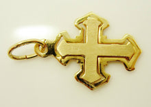 Load image into Gallery viewer, Unisex Pendant 14ct (585, 14K) Yellow Gold Large Cross Pendant
