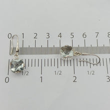 Load image into Gallery viewer, Ladies Silver Earrings (925) Sterling Silver Drop Dangle Blue Stone Earrings
