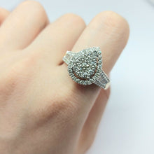 Load image into Gallery viewer, Ladies Yellow Gold 9ct (375, 9k) Teardop Engagement Diamond (1.39ct) Ring W/ Val
