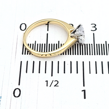 Load image into Gallery viewer, Ladies Real Yellow Gold 14ct(585, 14K) Radiant Cut Diamante Ring
