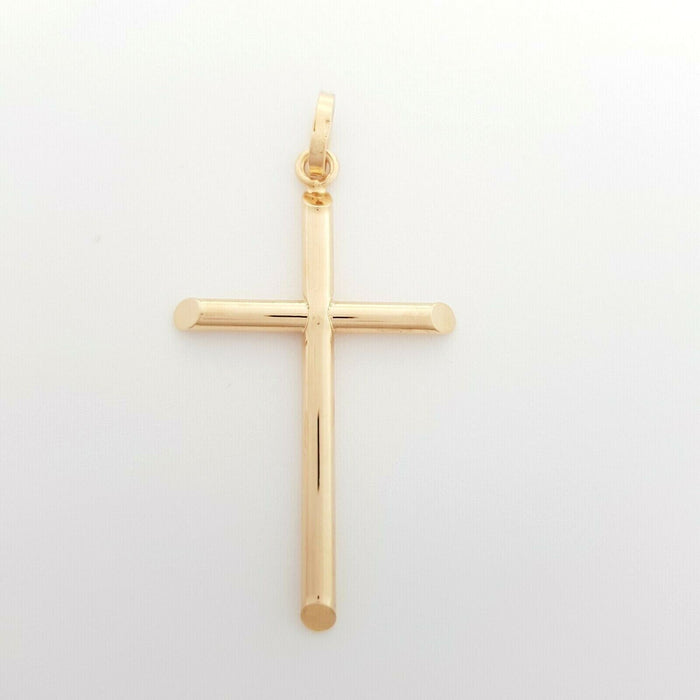 Unisex Pendant 14ct (585, 14K) Rose Gold Large Cross Pendant