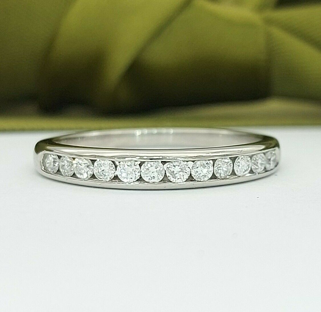 Ladies MHJ Ring 10ct (417, 10K) White Gold Natural Diamond (0.33ct) Band Ring