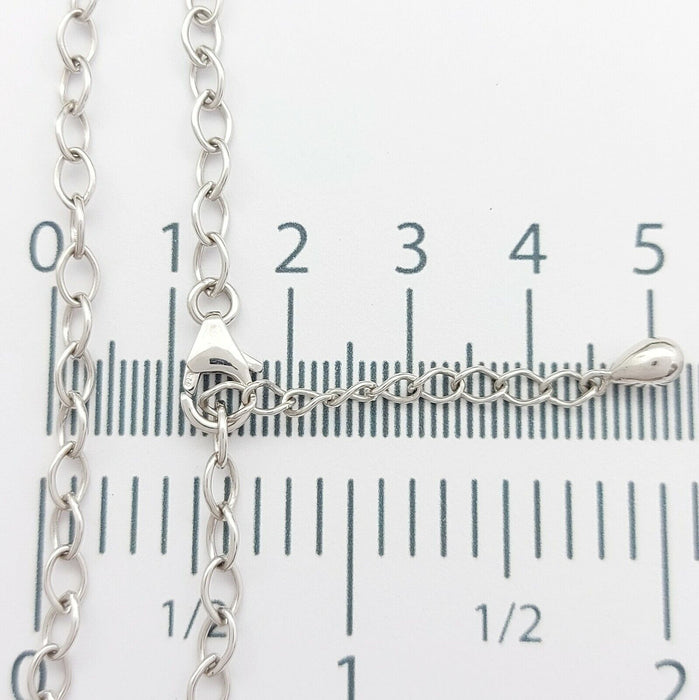 Ladies Necklace 925 Silver Anchor Chain with Opal Arrow Pendant Necklace