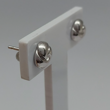 Load image into Gallery viewer, Ladies White Gold 18ct (750, 18K) Solid High Quality Love Knot Stud Earrings
