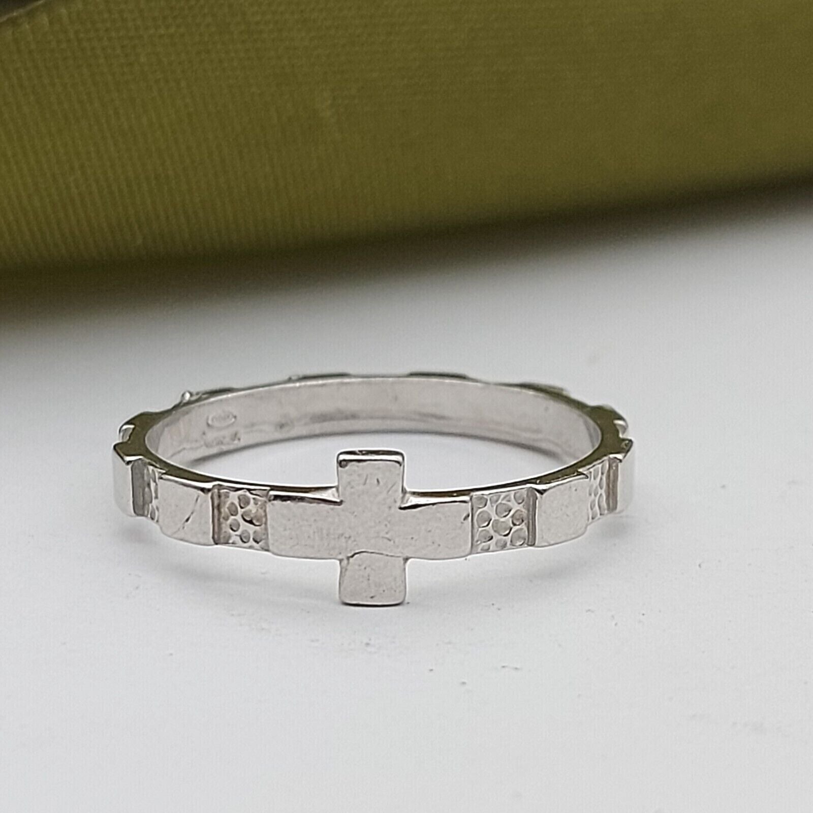 Unisex Ring Silver (925) Silver Cross Dress Ring
