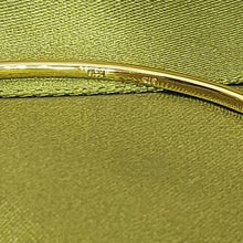 Load image into Gallery viewer, Ladies Bangle 9ct (375, 9K) Two Tone Gold Diamond (25pts) Oval Bangle
