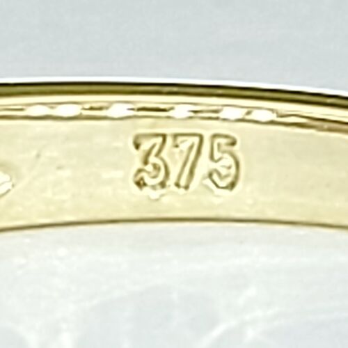 Ladies Ring 9ct (375, 9K) Yellow Gold Diamond (0.12ct) Band Dress Ring