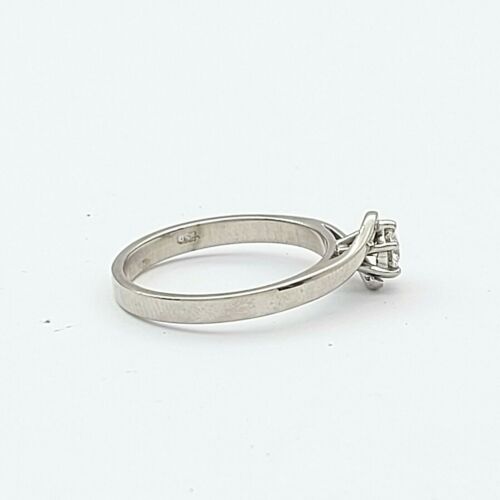 Ladies Ring 18ct (750, 18K) White Gold (0.25ct) Natural Diamond Solitaire Ring