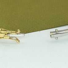 Load image into Gallery viewer, Ladies Bangle 9ct (375, 9K) Two Tone Gold Diamond (25pts) Oval Bangle

