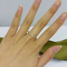 Load image into Gallery viewer, Ladies Ring 9ct (375, 9K) Yellow Gold Diamond (0.12ct) Band Dress Ring

