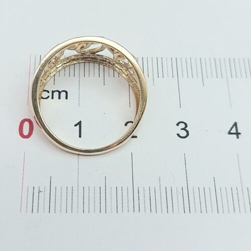 Ladies Yellow Gold 10ct (417,10K) MHJ Infinity Heart ring with Diamonds (15pts)