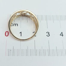 Load image into Gallery viewer, Ladies Yellow Gold 10ct (417,10K) MHJ Infinity Heart ring with Diamonds (15pts)
