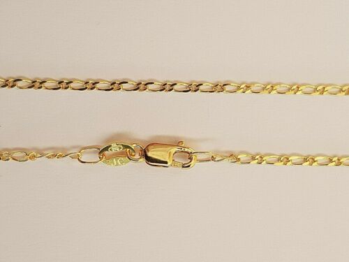 Ladies Yellow Gold 9ct (375,9K) Rare Antique Figaro Chain Pinched T-bar Necklace
