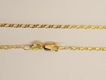 Load image into Gallery viewer, Ladies Yellow Gold 9ct (375,9K) Rare Antique Figaro Chain Pinched T-bar Necklace
