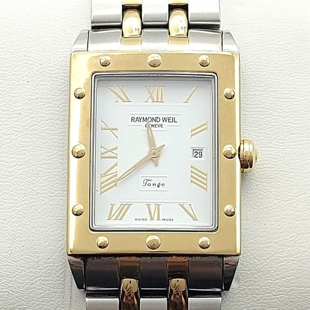 Unisex Raymond Weil Tango 5381 Two-Tone Gold Plated Stainless Steel Watch