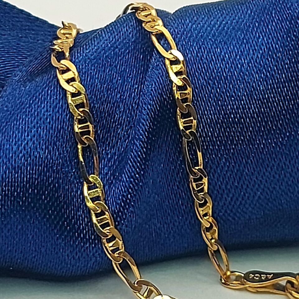 Ladies Yellow Gold 9ct (375, 9K) High Quality Mariner Anchor Chain Necklace