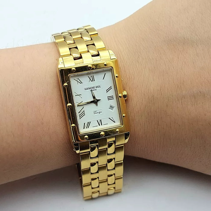 Ladies Raymond Weil Tango 5981 Gold Plated Stainless Steel Watch